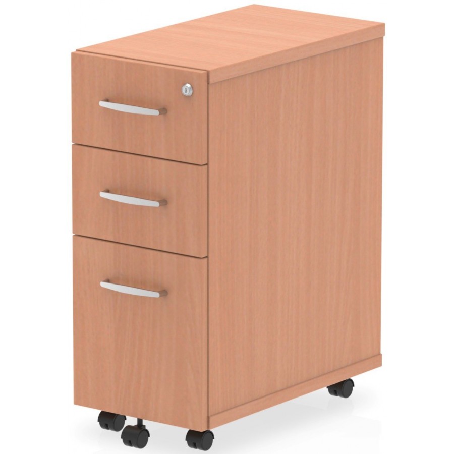 Rayleigh 3 Drawer Tall Narrow Under Desk Pedestal